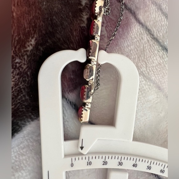 ❤️ Red Rose Pink Dahlia Sterling Southwestern Pendant Necklace 18+2” 13.5 gms - Picture 10 of 10